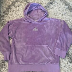 Girls fleece adidas hooded sweatshirt